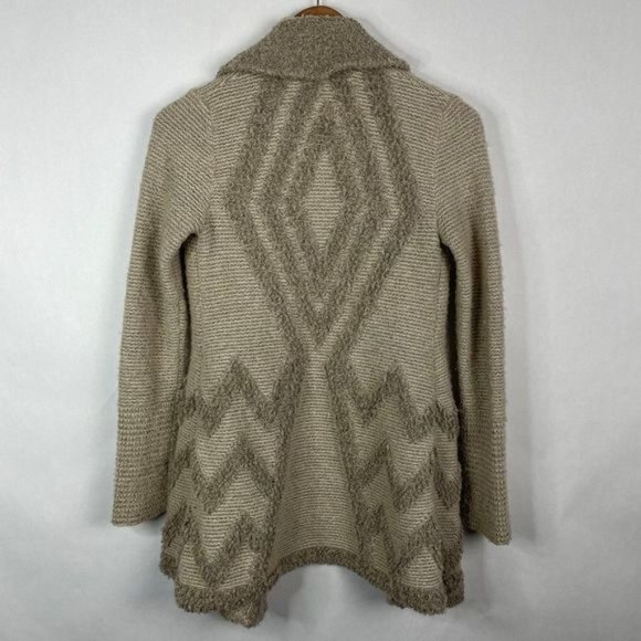 Angel Of?The North ?Anthropologie  Equinox Wool Chevron Knit Open - Picture 1 of 7